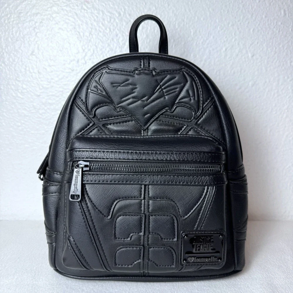 Loungefly Justice League Batman Mini Backpack DC Comics Black Adjustable READ